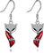 Fuchs Ohrringe für Damen 925 Sterling Silber Ohrhänger - Süßes Tier Schmuck Geschenk für Frauen Mädchen