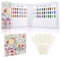 Segbeauty Nail Affichage Graphique Couleur, 120 Colores, avec 144 Faux Ongles, Présentoir Nuancier pour Vernis à Ongles, Pratique Nail Salon Professionnel Nuancier Nail Design Card Board, Fleur Mauve