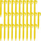 30 Stück Kunststoff Zeltheringe, Erdnägel für Camping, Zelt Stakes Heringe, 14.5cm Outdoor Zeltnägel, Erdanker Plastik, Robuste Erdnägel, Zelthering, Heringe für Camping, Outdoor, Garten, Gelb