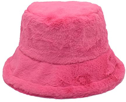 XTBFOOJ Fischerhut Leopard Einfarbiger Winter-Thermo-Winddichter Eimer-Fischerhut für Frauen für Frauen für Fischerhut Kinder 51
