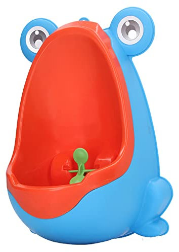 Potty Training Urinal for Boys, Wall Mounted Cute Frog Pee Training Children Urinal with Funny Aiming Target Toilet Training Potty for Boys Toddlers Children Boys (Blue)