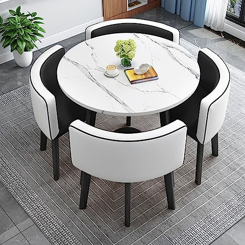 Empfangszimmer Tisch Und Stuhl, Küchen-Frühstücks-Bartisch- Und Stuhl-Set, Esstisch, Runder Tisch, Sitz Mit Weicher Rückenlehne, Moderne Möbel, Kaffeeküche, Platzsparende Möbel, Büro-Konferenztische (