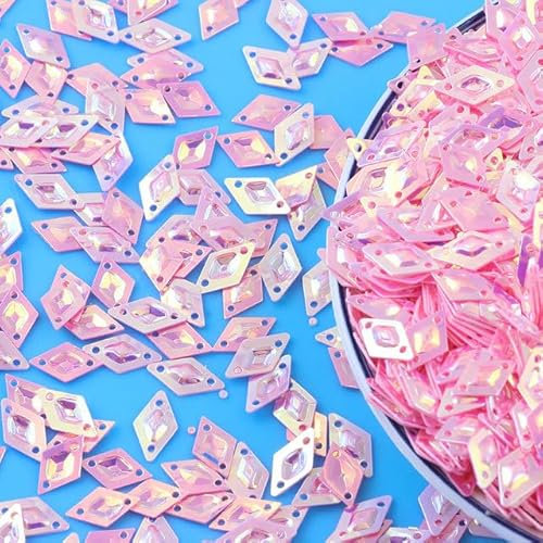 DIY-Pailletten, 12 mm, Goldglitter, Rhombus, Verkostungspailletten, Pailletten für Hochzeitsdekoration, Basteln, Kleidung, Scrapbooking, Zubehör, JG-Rosa, 12 mm, 50 g