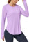 Promover Langarmshirts für Damen Sonnenschutz Shirt UPF 50+ Sport Blusen UV Schutz Leichte Schnell Trocknende Rashguards Draussen Sportshirt