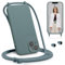 Verco Liquid Silikon Handyhülle für iPhone 13 Case [verstellbare Kette] Schutzhülle Handykette für iPhone 13 Hülle - Ideal für Festival und Outdoor