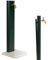 Fontana da giardino, per esterno con base in cemento IMPERMEABILE. Fontanella a colonna moderna, colore antracite. Rubinetto in ottone, flessibile e raccordo Compresi. (VERDE)