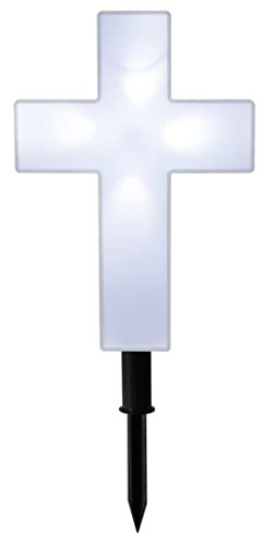 Luces de estaca de cruz solar Luz de la luz LED ETERNAL LUZ MEMORIAL LUZ para la lata de cabezal de la lata de la tumba Luces de tumbas solares