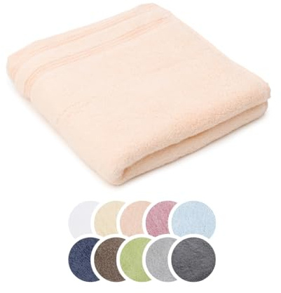 liebling Handtuch luxuriöse Baumwolle Zero Twist, Serie Lille, 600 gr. / m², 50 x 100 cm, 60 Grad, Ultra weich, saugstark, Farbe: apricot