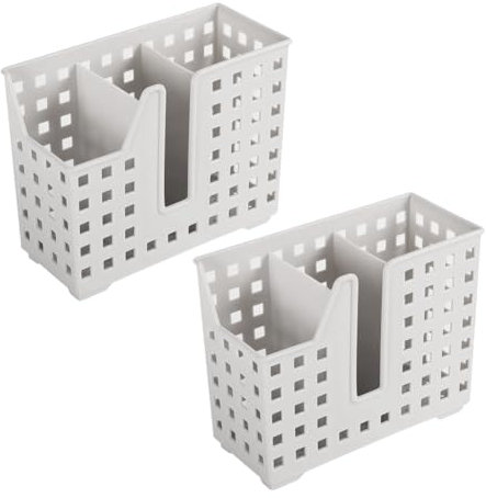 Breeshy Paquet de 2 Paniers de Lave-Vaisselle pour Paille et, Panier à Ustensiles pour Lave-Vaisselle, Égouttoir pour Lavage et Séchage
