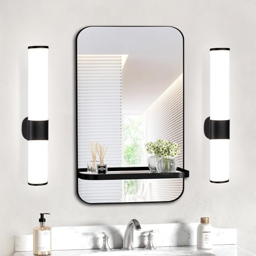 Homefire 2ER LED Spiegelleuchte Bad Spiegellampe - 6W Badleuchte Wand 30cm Wandlampe Badezimmer Wasserdicht IP44 Chrom Modern Neutralweiß 4000K Badlampe Wandleuchte für Keller Küche Badschrank