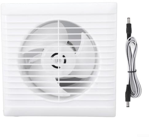 Solar Vent Fan, Bathroom Extractor Fan, 20cm Silent Kitchen Extractor Fan,Toilet Ventilation Exhaust Fan For Bathroom For Wall Or Ceiling Mounting
