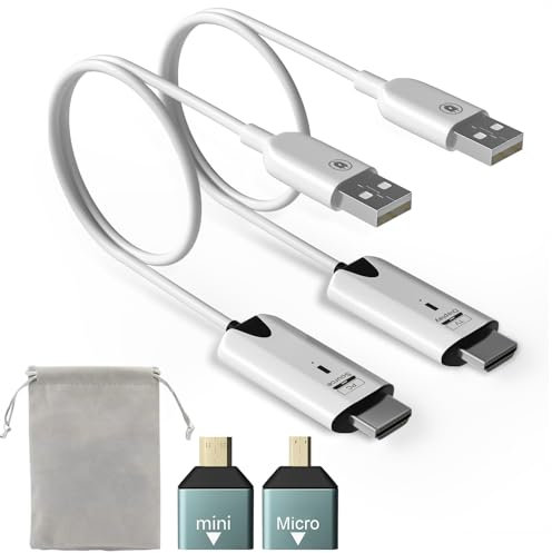 PChero Transmisor y receptor HDMI inalámbrico, 5 G, 1080P, inalámbrico, HDMI, 50 m, transmisión inalámbrica Plug & Play, streaming de audio/vídeo/archivo desde PC/ordenador portátil/cámara a