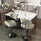 Hawthyhome Barhocker 4er Set, Ergonomische Gepolsterte Barhocker mit Rückenlehne, Verstellbare Doppellagige Barstuhl, für Esszimmer Heimbar Kücheninsel, 4 x Hocker (Beige)
