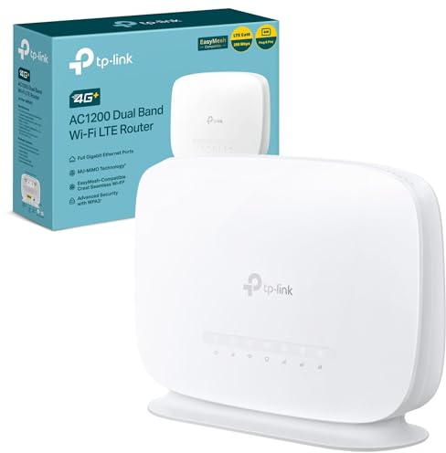TP-Link Archer MR505 Cat6 Gigabit 4G Router with Sim Slot Unlocked, 1200Mbps Easy Setup (Renewed)