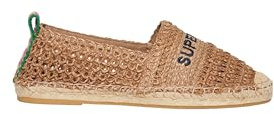 Superdry Damen Raffia Espadrilles mit Stickerei