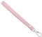 SUIKIHUM Leather Wristlet Strap, (20cm/7.87 Long KeyChain Hand Strap) Leather Replacement Wrist Strap for Purse, Clutch, Keychain, Pink Leather Silver Clasp