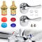 2 Set Replacement Tap Valves, Brass Ceramic Disc Cartridges Insert Set, Quarter Turn Tap Valves Cartridges with Metal Lever Heads Mixer Tap Cartridge Replacement for Sink Taps Kitchen Faucet