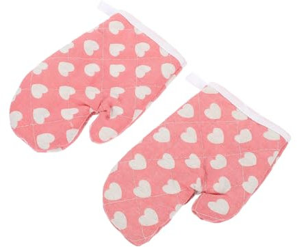 CIYODO 2 Stück Ofenhandschuhe Für Kinder Hitzebeständige Küchenhandschuhe Baumwollstoff Schutz Beim Kochen Backen Grillen Kinderküche