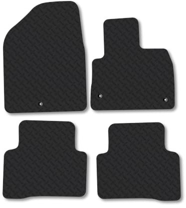 Fits Hyundai Santa Fe (2012-2018) 5mm Rubber Car Mats | Heavy Duty Rubber Tailored Fit Floor Mats Full Coverage Durable Waterproof Accessories Easy Clean Anti Slip Made in the UK