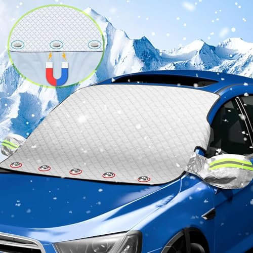 VITHA Frontscheibenabdeckung für Opel Zafira (2013), Ultra-Dick Windschutzscheiben Abdeckung, Frostabdeckung mit Magnet Fixierung, Winter Schutzabdeckung, Scheibenschutz