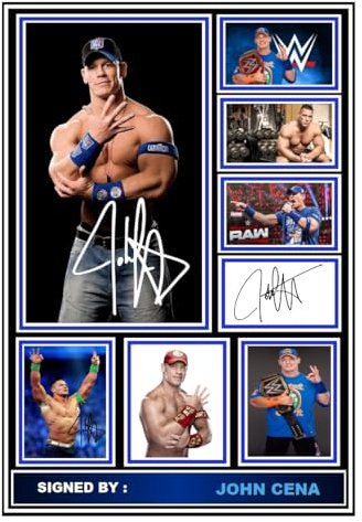 (549) John Cena Wrestling Legend Signed A4 Photograph (21 X 297 CM) Art Work Wall Art Display Great Gift Idea (REPRINT) #####
