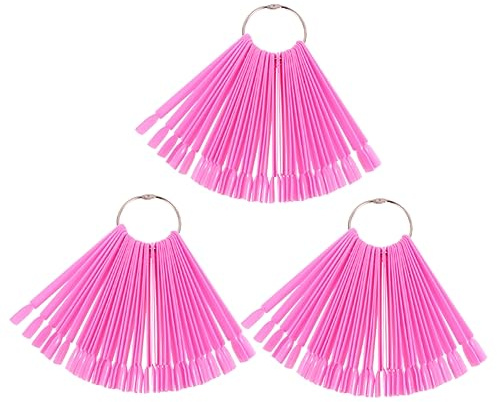 Nagelpräsentationskarte Fächerförmig Rosa Kunststoff mit Metallring