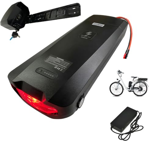 JHKJ Batterie pour Porte-Bagages arrière 48V 36V 17,5Ah 20Ah 25Ah 30Ah ou 52V 15Ah 20Ah pour vélo électrique, Batterie Lithium-ION avec Chargeur.,48v 17.5ah