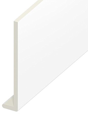 White, 200mm UPVC Fascia Capping Board 9mm Thick x 5m Length Plastic Window Cill Cover