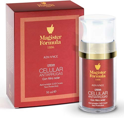 Crème Cellulaire Anti-Rides 50 ml | Filtre solaire SPF15 | Femme et Homme | Acide Hyaluronique | Anti-Âge, Anti-Taches, Hydratant et Nourrissant | Jour et Nuit | Magister Formula