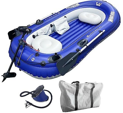 Greatwhite 283cm Schlauchboot mit 180W 12V Elektromotor. 2 Angelrutenhalter