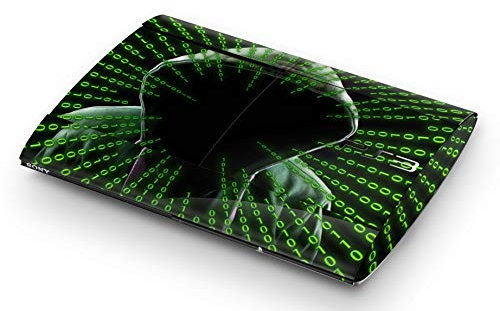 Skins4u Aufkleber Design Schutzfolie Vinyl Skin kompatibel mit Sony PS3 Playstation 3 Super Slim Hacker