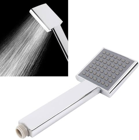 Ducha de mano Alcachofa de Ducha Cuadrada Cabezal De Ducha Cuadrado De Mano Diámetro Grande Exquisito Único De Gama Alta Plata De Alta Presión Ahorro De Agua Duradero Aerosol Superior Aerosol