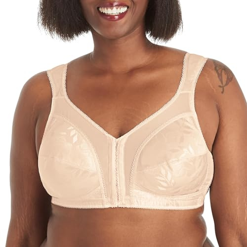 Playtex womens 18 Hour Front-close Wirefree W/ Flex Back Us4695 Full Coverage Bra, Light Beige, 44DDD US