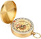 Mitening Boussole Poche en Laiton, Boussole Ancienne, Boussole de Poche Waterproof Portable Lumière Nocturne Compas en Extérieur Plein Air pour Voyage, Randonné, Exploration, Camping, Marche, Escalade