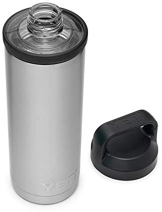 YETI Rambler 18 oz Bottle, Leakproof, Vacuum Insulated, Stainless Steel with Chug Cap, Stainless