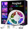 Aogled Striscia LED 5m,Kit Cambio Colore RGB 5050LED con Telecomando a 24 Pulsanti,Strisce Luminose con Controller,Strisce LED Adatta per la Decorazione di Interni Come Camera da Letto, Soggiorno