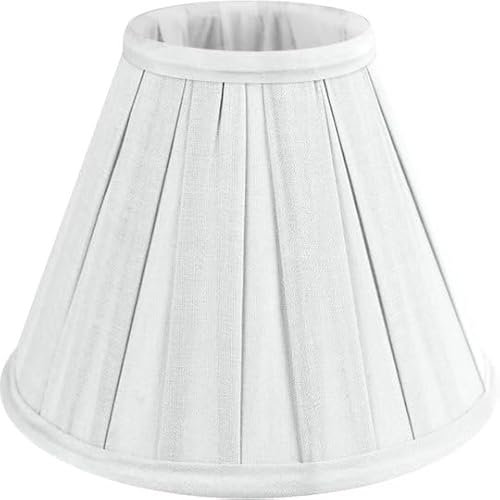 Wogati® Premium Lampenschirm E14/E27 Baumwolle | verschiedene Größen & Farben | Farbe: Weiß (gefaltet) / Größe: M | Lampenschirm Stehlampe + Lampenschirm Hängelampe + Lampenschirm für Tischlampe