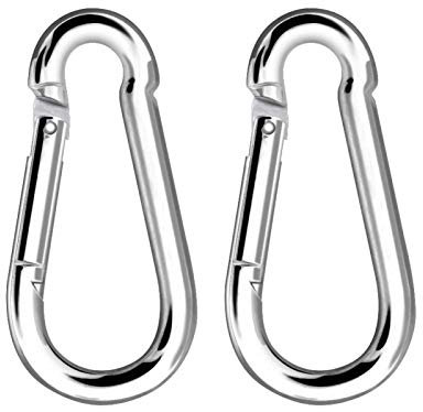 2Pcs Heavy Duty Carabiners Swing Carabiners for Kids Swing Climbing Hammock Keychain Bottle Chain