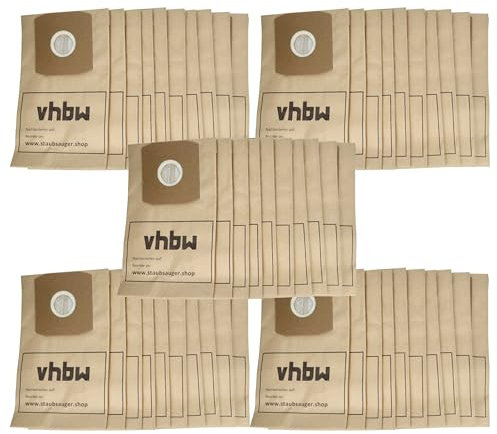 vhbw 50x sacchetto compatibile con Clatronic BS 1212 aspirapolvere - in carta, 27,5cm x 16cm, color sabbia