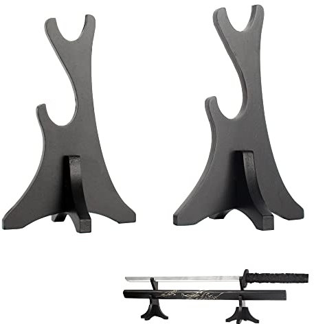 Schwertständer, zweilagiger Waffenständer, Holz, Samurai-Schwert, Katana-Halter, Ständer