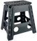 Tritthocker/Klapphocker klappbar mit Tragegriff - Stabiler Hocker bis 90kg - Sitzhocker aus Kunststoff - Campinghocker Badhocker Duschhocker 39 x 31,5 x 38 cm - grau/schwarz