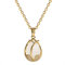 KONFEN Kette Gold Damen, Kettenanhänger mit Opal Anhänger Tulpen Halskette, Y-Kette Schmuck für Frauen Mädchen Valentinstag Hochzeit Jubiläum Geburtstag Frau (Gold)