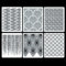 Otcmuky Cake Embossing Stencils Cake Decorating Templates Hollow Cake Buttercream Lace Printing Mold Birthday Wedding Cake Decoration DIY Tool 6 Patterns