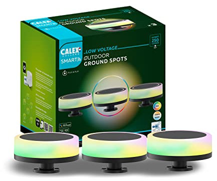 Calex Smart Smart Outdoor 24V LED Gartenleuchte, WLAN Wegeleuchte Steuerbar via App, kompatibel mit Amazon Alexa, 16 Millionen Farben, Dimmbar