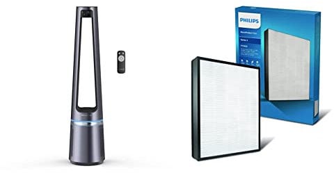 Rowenta Eclipse Purificateur ventilateur 2 en 1, Purification efficace, Rafraîchissement intense & Philips Séries 2000 Filtre NanoProtect - Filtre de Rechange pour Purificateur d'Air, 24 Mois