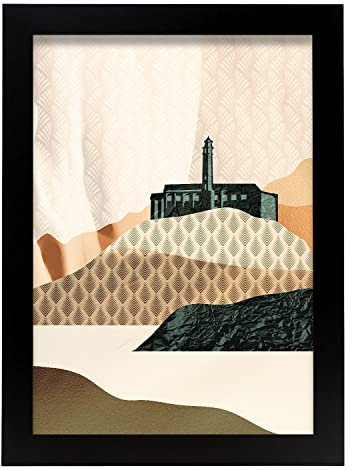 Nacnic Abstrakt Pop Art Poster Alcatraz Moderne künstlerische Illustrationen für die Innendekoration.