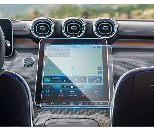 YEE PIN 11,9-zoll Displayschutzfolie Kompatibel mit Mercedes W206 mercedes glc x254 2022 2023 Navigation Schutzfolie GPS Navi Folie 9H Gehärtetes Glas C klasse W206 glc x254 Kratzfest