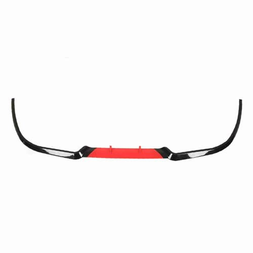 Frontstoßstange Kinn Frontspoiler Lippe Frontspoiler 114cm für Seat Leon Schwarz glänzend Frontstoßstange Kinn Frontspoiler Lippe Frontspoiler Stoßfängerlippe stoßfest (Rot)