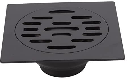Edelstahl Bodenablauf, 10 x 10 x 4 cm Quadratischer Duschablauf, Abnehmbar Abflusssieb Boden Abfluss Abdeckung mit Abdeckgitter Filter Geruchsdichter Badezimmer Duschabfluss für Küche, Badezimmer