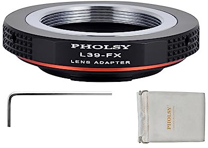 PHOLSY Objektivadapter Kompatibel mit Leica M39 auf FX Kameras für L39 M39 LTM 39mm Objektiv und FX Kameragehäuse Kompatibel mit Fujifilm X-H2S, X-Pro3, X-T5, X-T4, X-S20, X-S10, X-T30II, X-E4 usw.